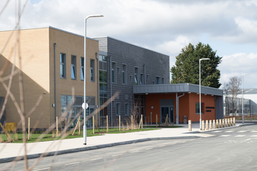 Photo of the exterior of the Langley Park Primary Academy building.